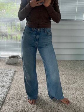 ZARA | trf high rise wide leg jeans